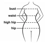 Bust Waist High Hip Hip Measurement Guide